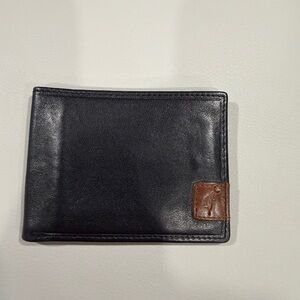 Tommy Bahama Black and Brown Leather Wallet